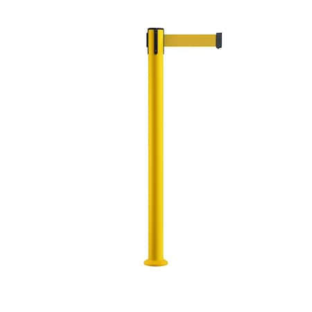 Stanchion Belt Barrier Fixed Base Yellow Post 9ft.Yellow Belt